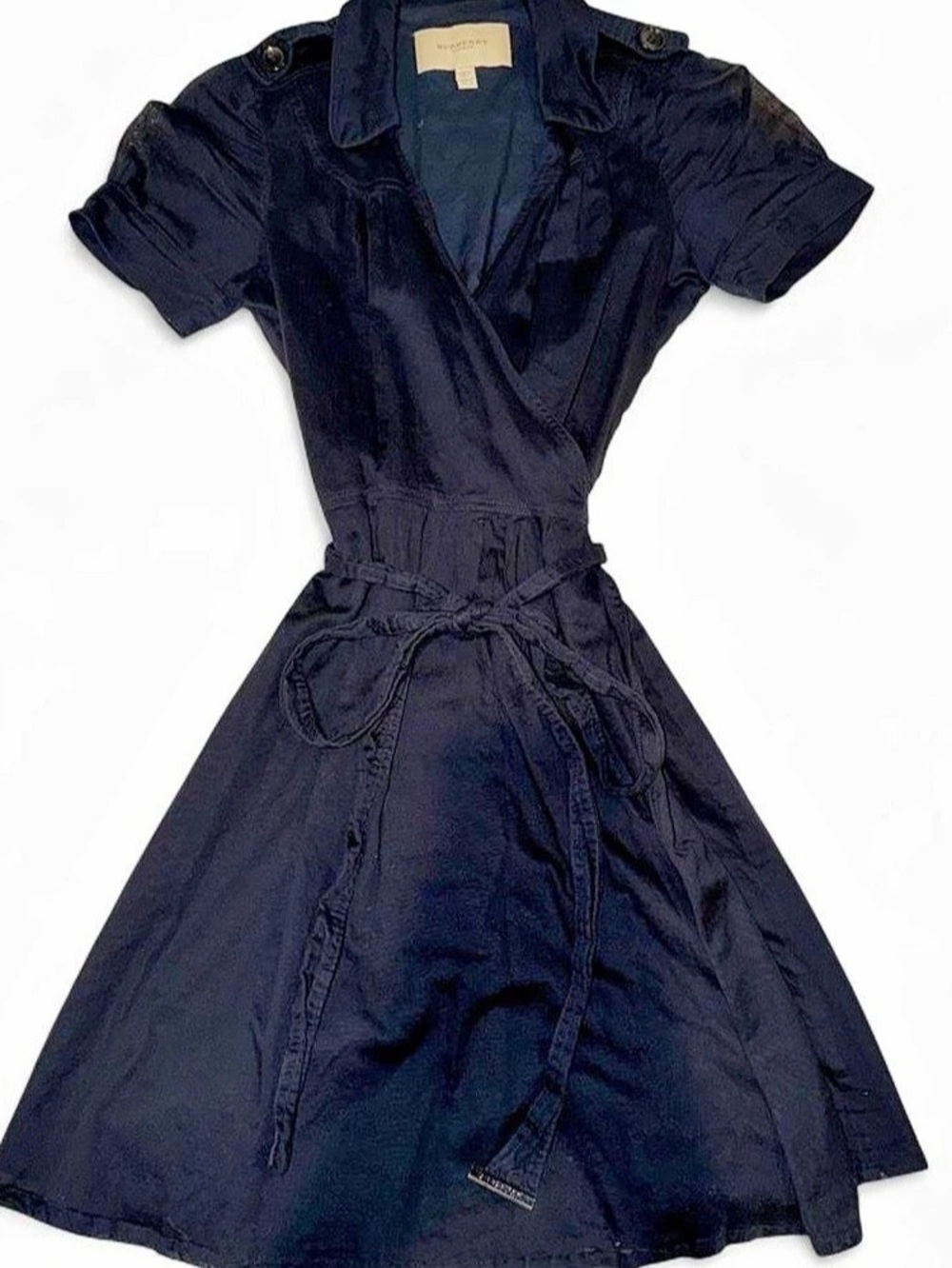 Burberry Navy Mini Wrap Dress
